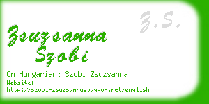 zsuzsanna szobi business card